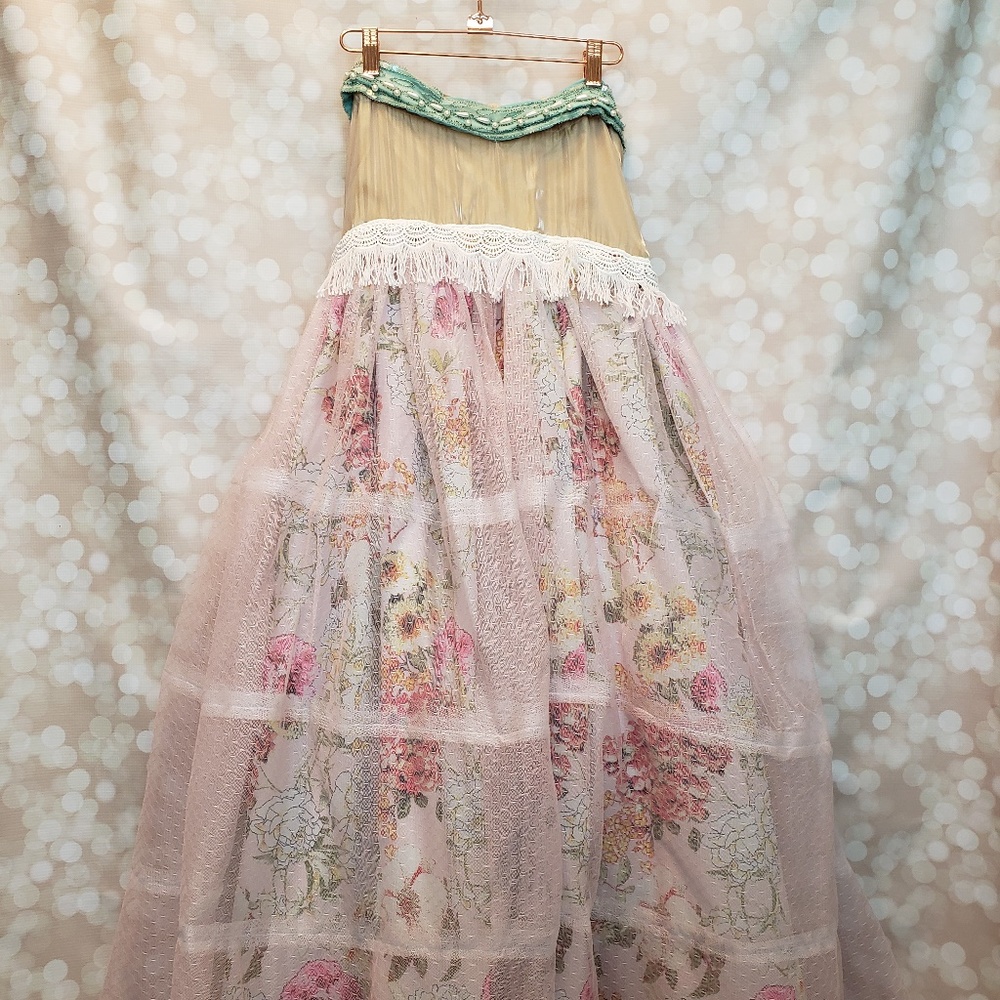 Peach Mint Tea Collection Maxi Skirt